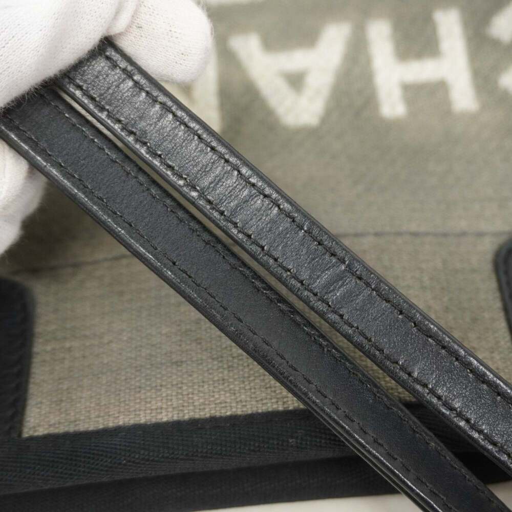 CHANEL Black Canvas Deauville Tote Bag - Picture 8 of 9